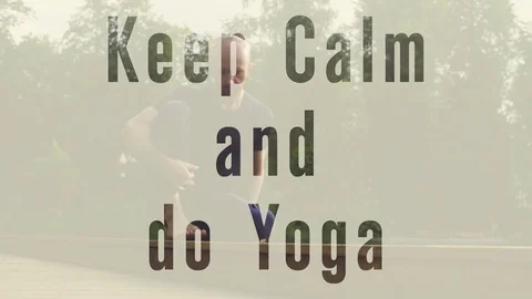 A man doing yoga exercises in the park Stock Footage