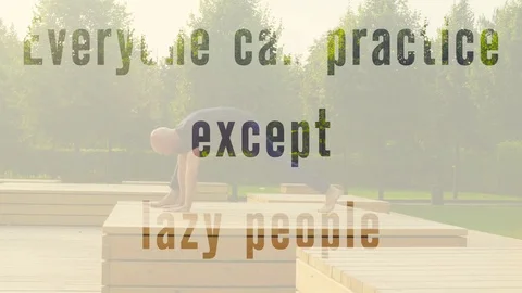 A man doing yoga exercises in the park Stock Footage