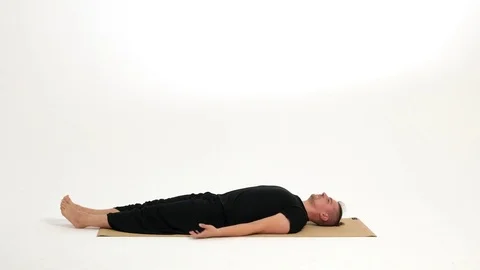 Man doing yoga Stock Footage 82659495