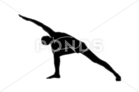 Man doing yoga Stock Illustration