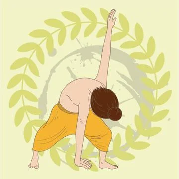 Man Doing Yoga Illustrazione stock
