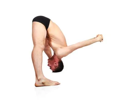 Man doing yoga Foto stock