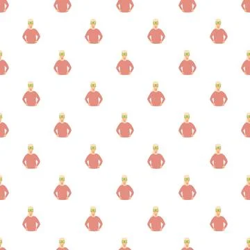 Man with dollar eyes seamless repeating pattern Stock Illustration
