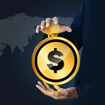 Man with dollar sign Stock Illustration