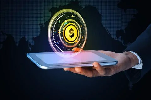 Man with dollar sign Stock Illustration