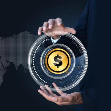 Man with dollar sign Stock Illustration