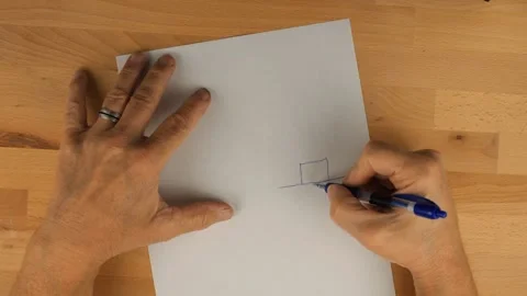 A man doodling in fast motion Stock Footage 132466220