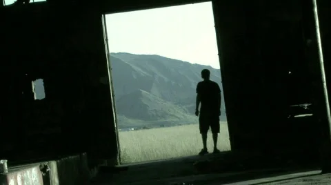 Man in Doorway Stock Footage 620041