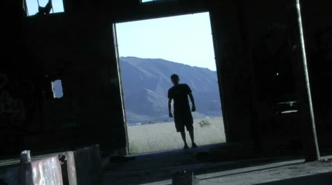 Man in Doorway Stock Footage 623420