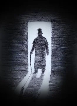 Man in the doorway Stock Illustration