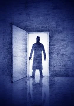 Man in the doorway Stock Illustration