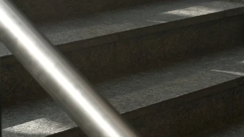 Man down the stairs Stock Footage 74128227