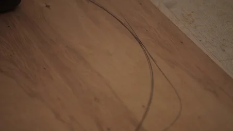 а man drawing  a circle on the sheet Stock Footage 86805076