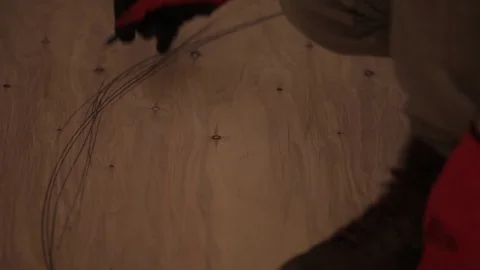 а man drawing  a circle on the sheet Stock Footage 86806899