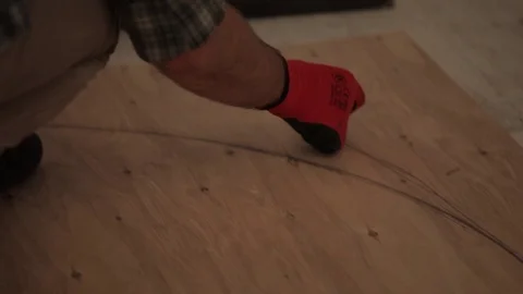 а man drawing  a circle on the sheet Stock Footage 86807390