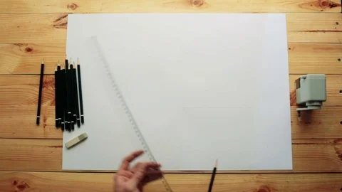 The man is drawing a drawing Stock Footage 73779805