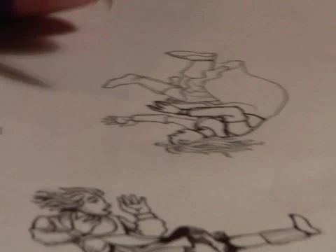 Man Drawing - Extreme Close up Stock Footage 643563