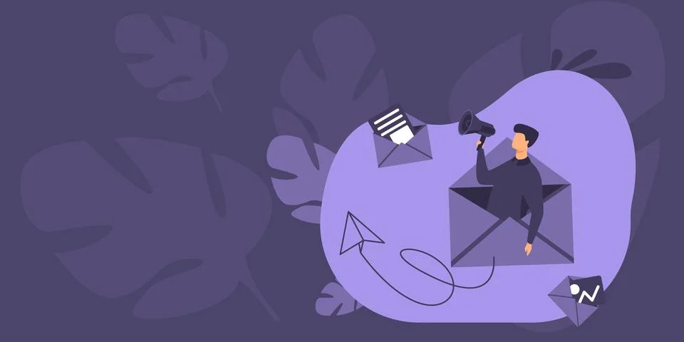 Man Drawing Sharing Positive Comments And Good Reactions Through Megaman. Smart Stock Illustration