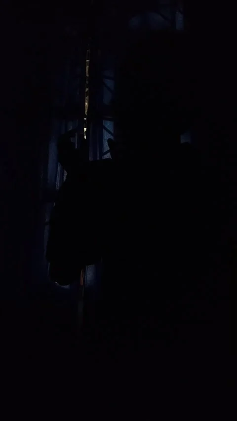 A Man Draws Back The Curtains, Inviting A New Day Stock Footage 281038899