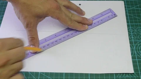 Man draws a line Stock Footage 115205542