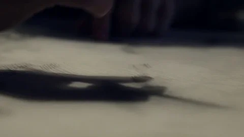 A man draws with a pencil Stockbeeldmateriaal 82742126