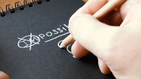 Man draws a question mark Stock Footage 79098980