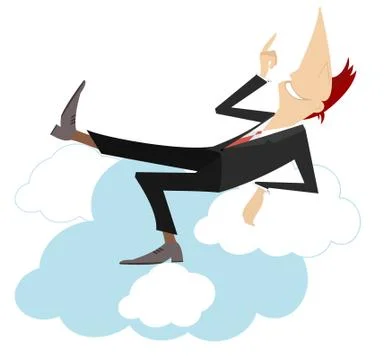 Man a dreamer Stock Illustration