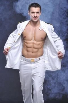 A man dressed as a pilot Stock Photos