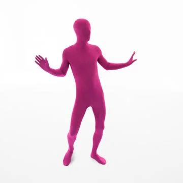 Man dressed in pink dancing Stock Illustration