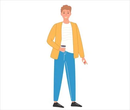 Man dressed in style with Vector illustration Stock Illustration