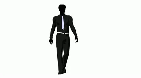 Man dressed in a suit and tie walking on a white background Stock Footage 10805904