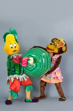 Man dressed as a vegetable Stock Photos