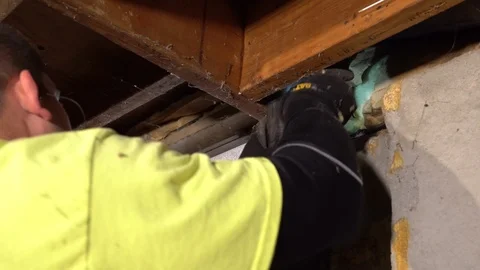 Man Drilling Hole with Drill Video stock 100700962