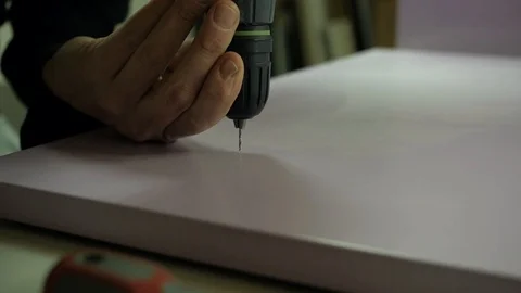 Man drilling hole. Stock Footage 88193202