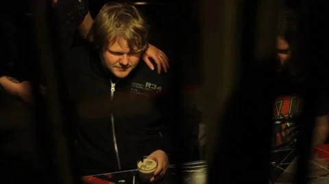 Man Drinking Alcohol in Pub HD Stock Footage 42192643