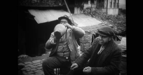 Man drinking and smoking Stock Footage 43499741