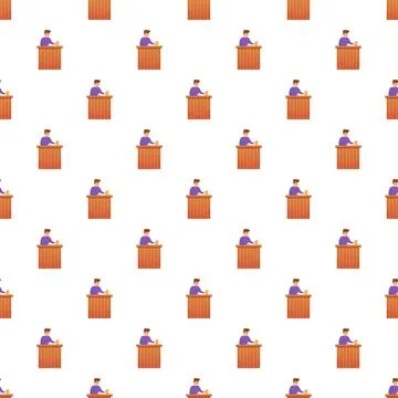 Man drinking beer at bar counter pattern Stock Illustration