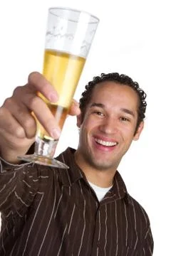 Man drinking beer Stock Photos