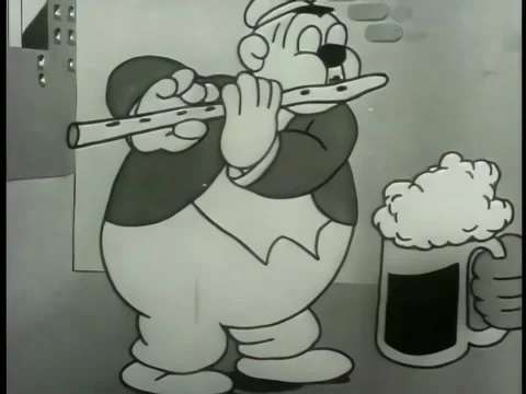 Man drinking beer through flute Stock Footage 261022362