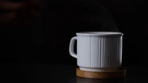 Man drinking coffee and using mobile phone Stock Footage 119956431