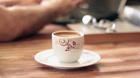 Man drinking coffee Stock Footage 108496647