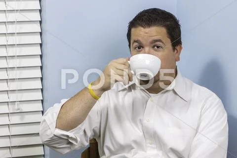 Man drinking coffee Stock Photos