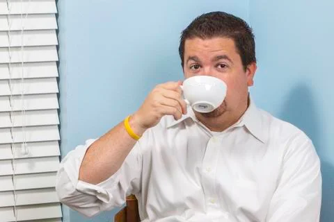 Man drinking coffee Stock Photos