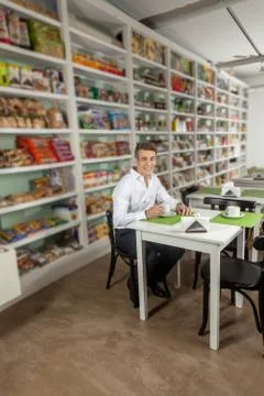Man drinking a coffee Foto stock