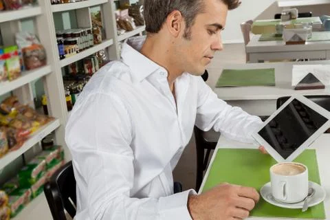 Man drinking a coffee 写真素材