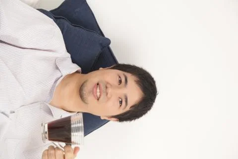 Man drinking a coffee Foto stock