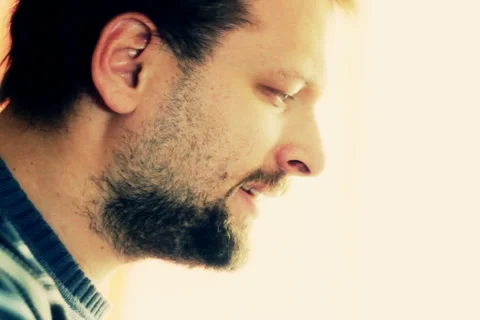 Man drinking coffee / tea during work Stock Footage 949324