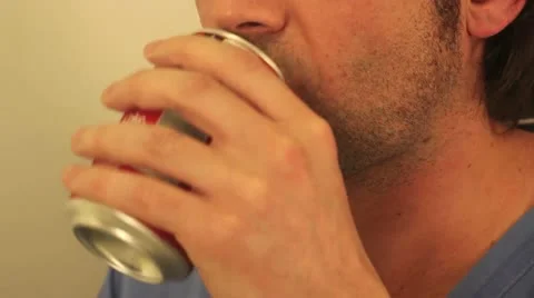 Man drinking cola Stock Footage 21927438