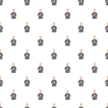 Man drinking juice seamless vector pattern Illustrazione stock