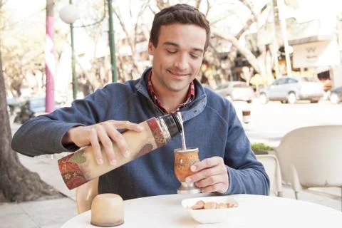 Man drinking Mate Stock Photos